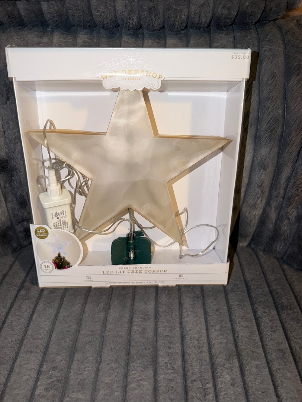 Wondershop Frosted White LED Star Tree Topper
